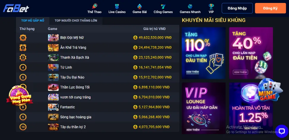 Cá cược thể thao sôi động tại f8bet8